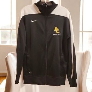 Nike Sweat Jacket Womens Size XL X-large Black Full Zip AC ADRIAN COLLEGE VOLLEY